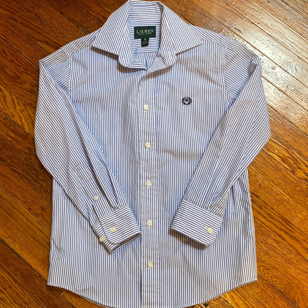 LAUREN - Ralph Lauren striped dress shirt boys size (8)